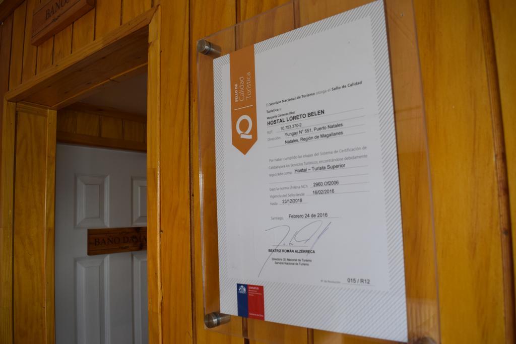 Hostal Loreto Belen Puerto Natales Exteriör bild